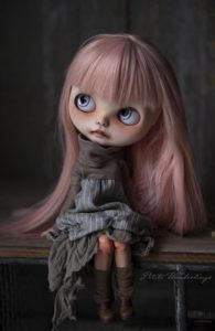 Little Handmade Boho Dress in Layers of Silk, Linen & Cotton for Blythe and 1/6 Scale Dolls by Petite Wanderlings
