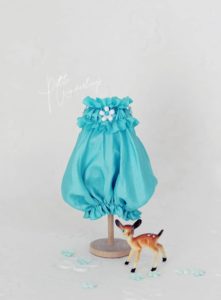 Handmade Miniature Turquoise Silk Dress Set for Blythe & 1/6 Scale Dolls