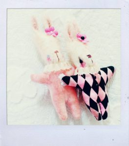 Flying Mimzees Handmade Carnival Plush Bunny Toy for 1/6 Scale Dolls by Petite Wanderlings