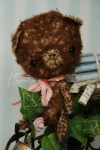 Little Lost Things Mini Mohair Collectable Plush Brown Art Bear for Blythe and Dolls by Petite Wanderlings