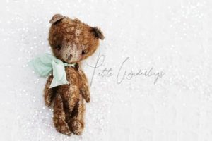 Little Lost Things Mini Mohair Collectable Plush Art Bear for Blythe and 1/6 Scale Dolls by Petite Wanderlings