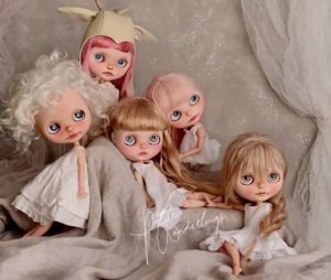 Custom Blythe Art Dolls with Mohair or Saran in Outfit Prototypes by Petite Wanderlings