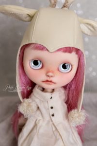 OOAK Custom Carved Pink Blythe Art Doll by Petite Wanderlings