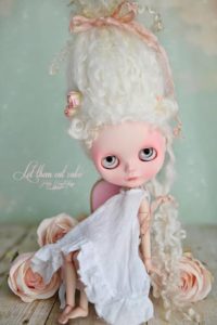 OOAK Custom Blythe Art Doll with Rococo Hair Sculpture by Petite Wanderlings