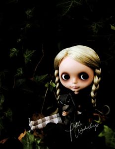 Braided Yellow Rerooted Mohair with Air brush Make up Custom Blythe Art Doll by Petite Wanderlings