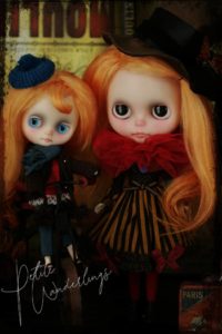 OOAK Custom Blythe Art Circus Dolls Orange Hair Reroots by Petite Wanderlings