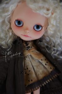 OOAK Custom Blythe Art Doll Baby Blue Eyes Up Close by Petite Wanderlings