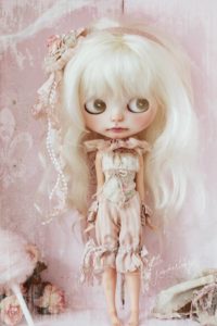 One of a Kind Custom Blonde Blythe Art Doll, Sadie Grace Wearing Decadent Roadside Outfit Set by Petite Wanderlings