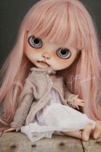 OOAK Pink Haired Custom Blythe Art Doll by Petite Wanderlings