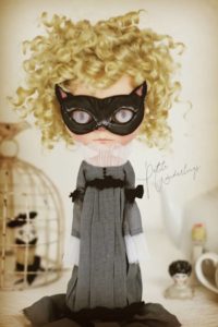 OOAK Blonde Curly Haired Custom Blythe Art Doll by Petite Wanderlings
