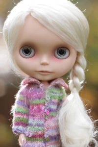 OOAK Custom Blythe Art Doll Blonde Mohair Reroot by Petite Wanderlings