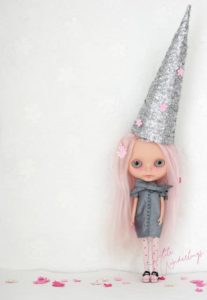 OOAK Pink Rerooted Custom Blythe Art Doll by Petite Wanderlings
