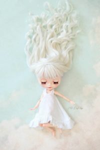One of a Kind Custom Kenner Vintage Blythe Art Doll Anoushka with Platinum Blonde Mohair Beach Waves by Petite Wanderlings