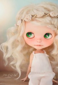 OOAK Custom Kenner Vintage Mohair Blythe Doll, Gracie with Green Eyes by Petite Wanderlings