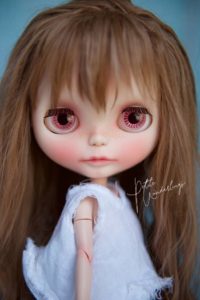 OOAK Custom Kenner Vintage Blythe Mohair Doll, Perfect Pink Eyes by Petite Wanderlings