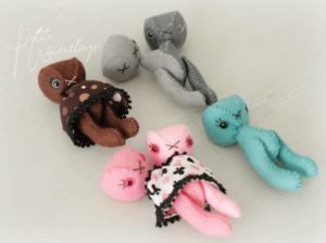 Handmade Mini Artist Plush Bunny for Blythe and 1:6 Dolls Work in Progress by Petite Wanderlings
