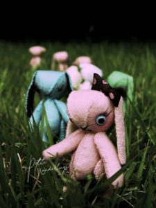 Handmade Mini Artist Plush Bunny for Blythe and Dolls by Petite Wanderlings