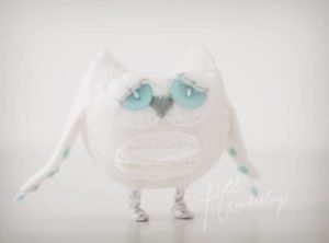 Handmade Mini Artist Plush Owl Toys for Blythe and Dolls by Petite Wanderlings