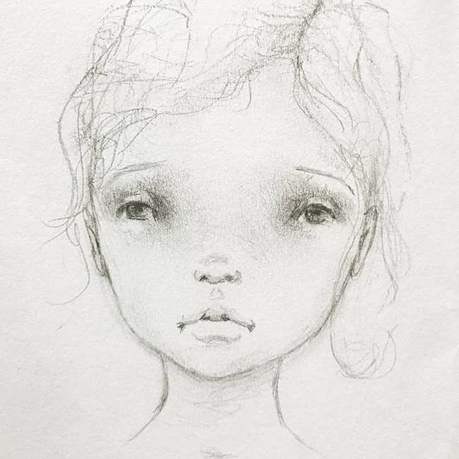 Scrappy Girl Sketch; Face #29