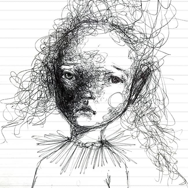 Girl Imagined in Ink For the One Hundred Faces Challenge