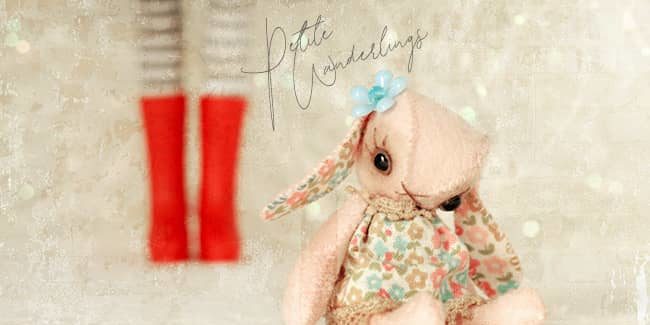 Handmade Mini Artist Plush Bunny for Blythe and Dolls